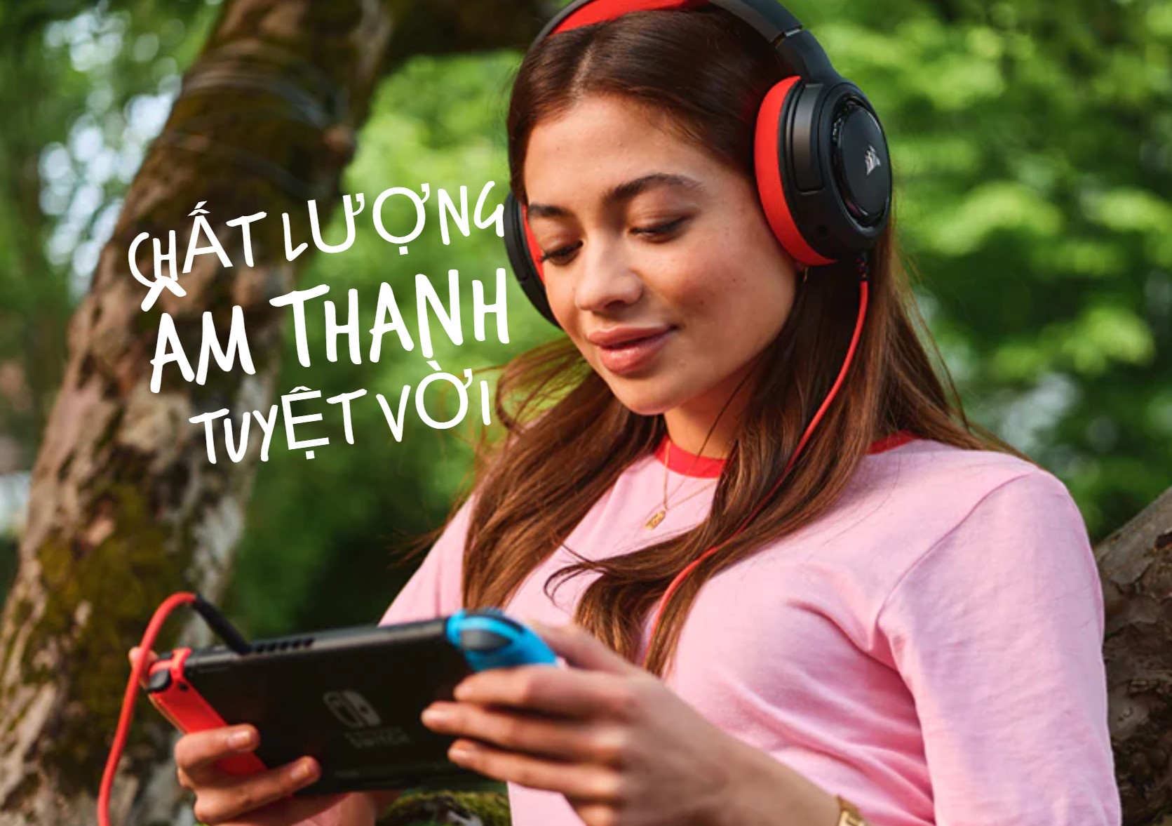 Tai nghe Corsair HS35 Stereo Red