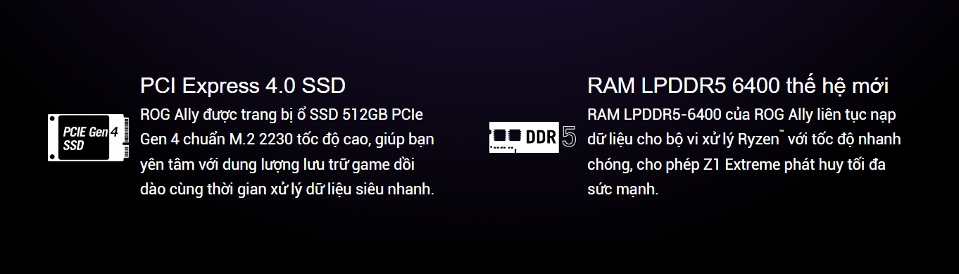 Máy chơi game cầm tay Asus ROG Ally - AMD Ryzen Z1 Extreme 15