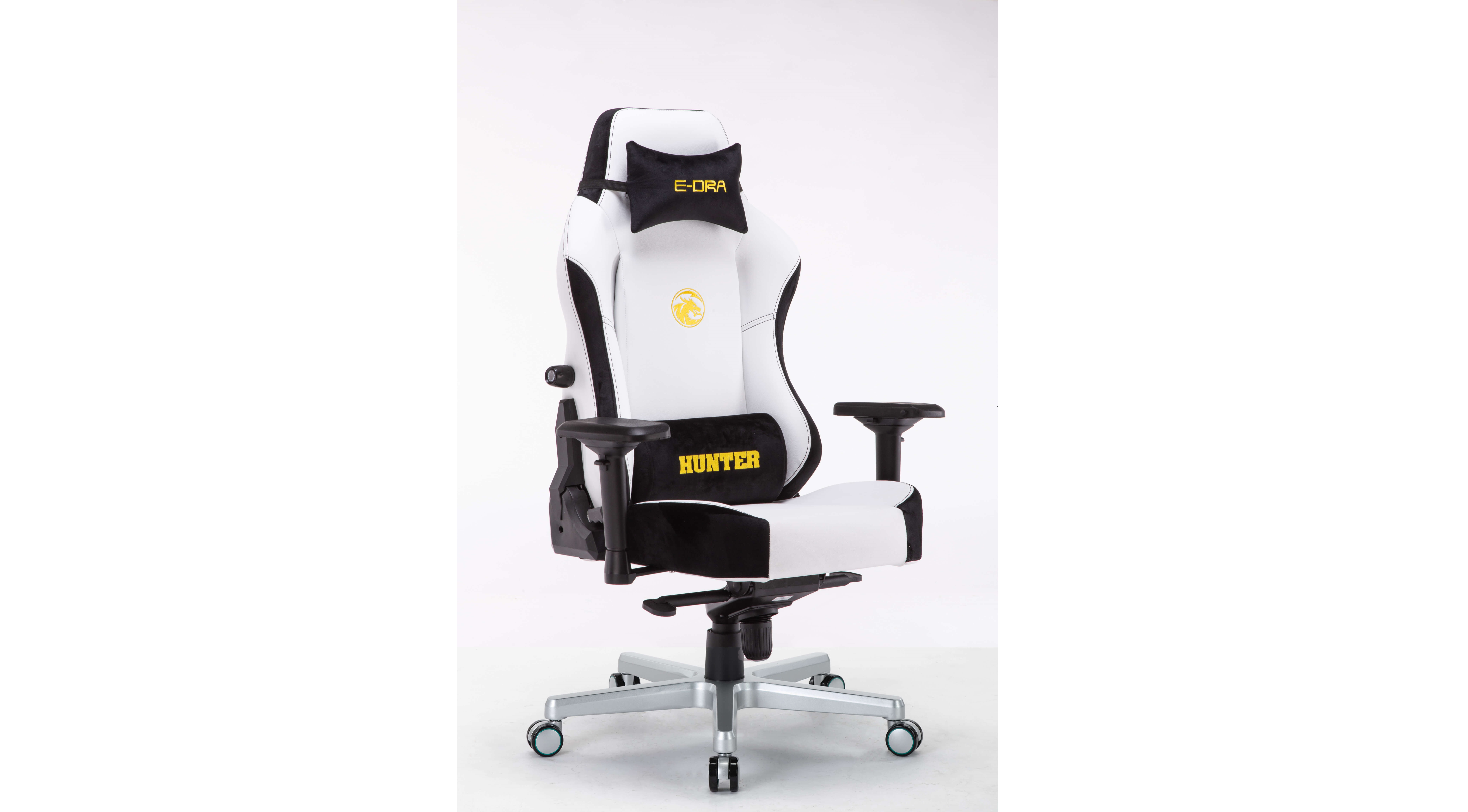 Ghế chơi game E-Dra Hunter Gaming Chair - EGC 206 White sử dụng da PU chất lượng cao