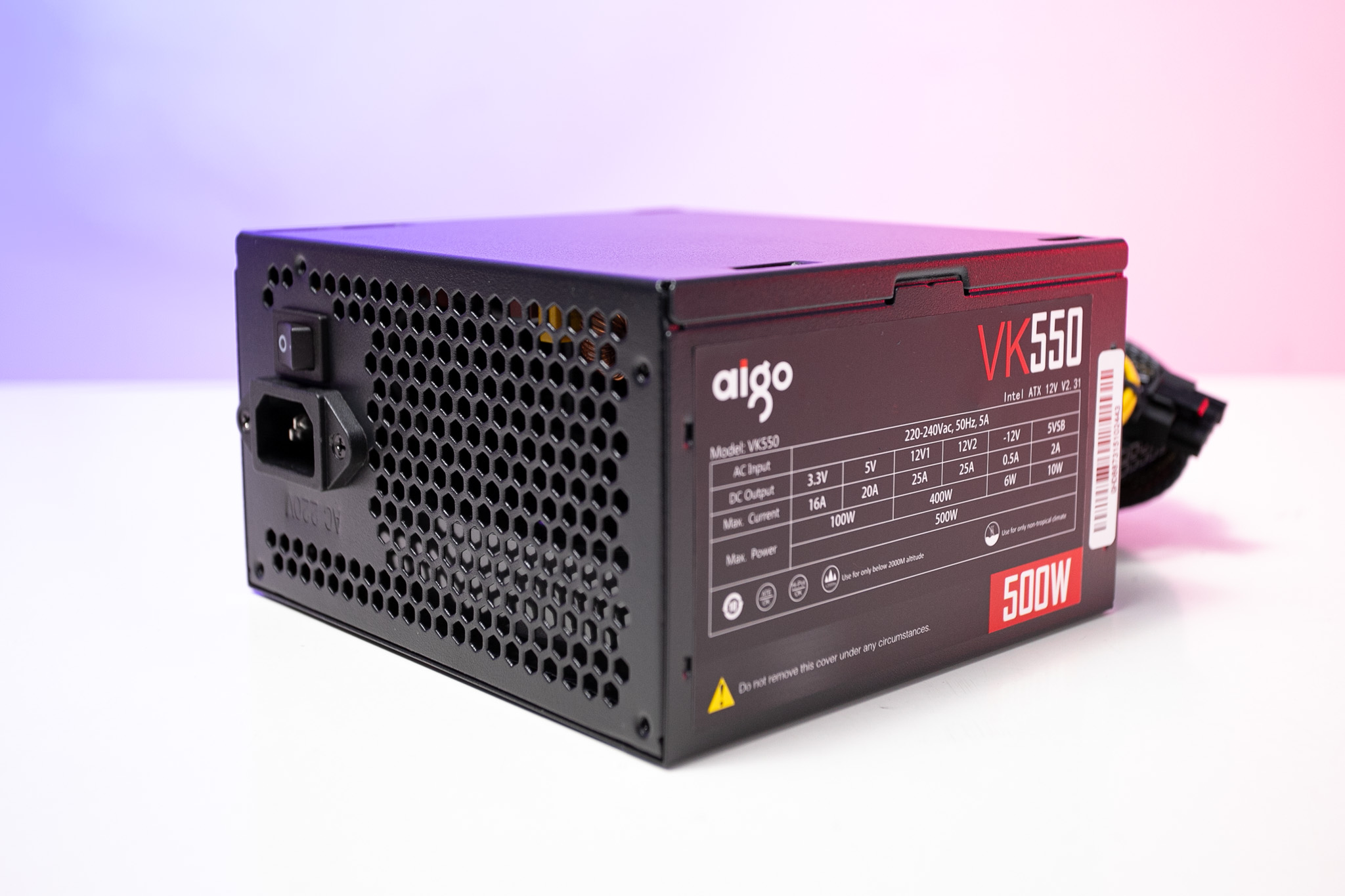 Nguồn máy tính AIGO VK550 - 550W (Màu Đen)