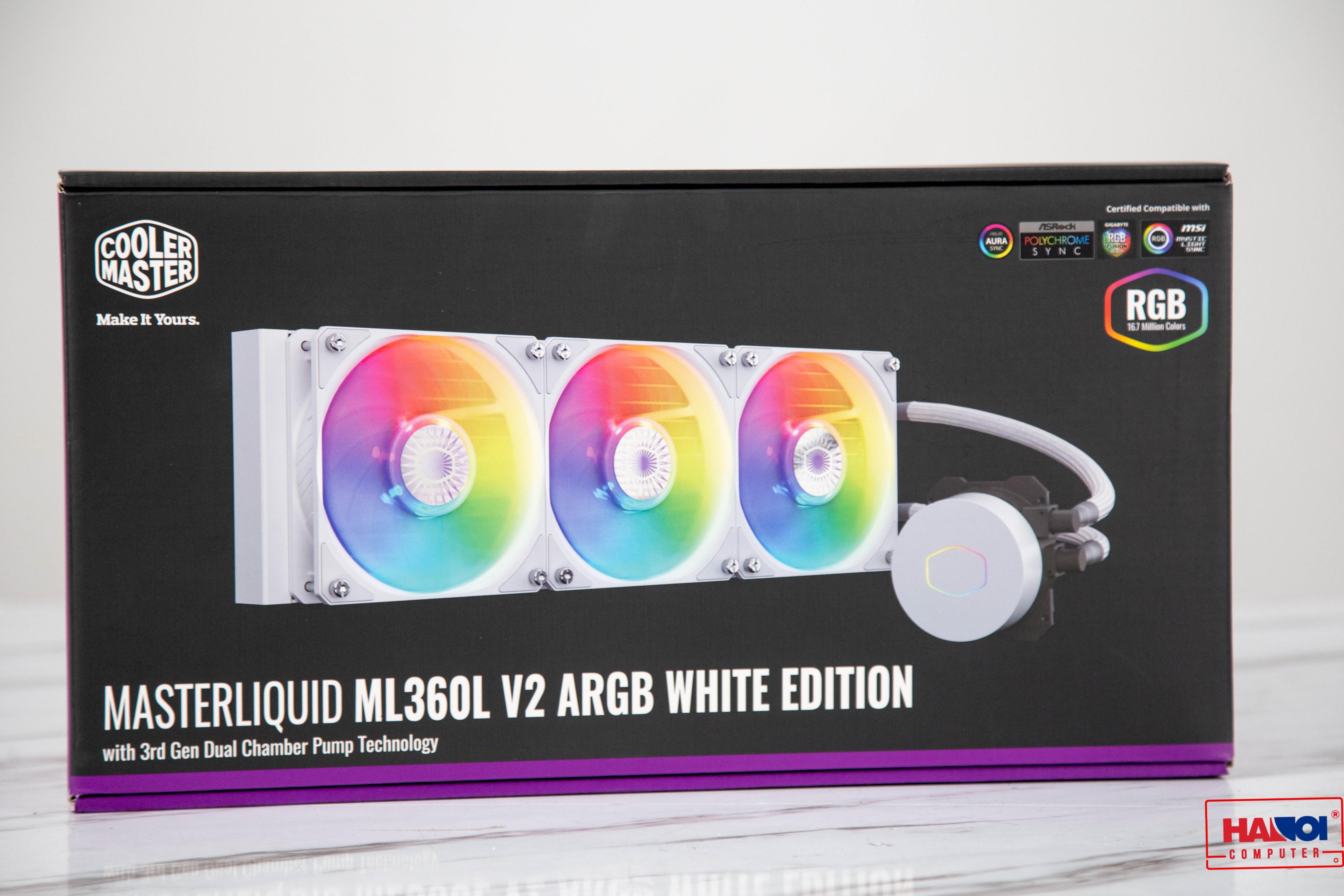 Tản nhiệt nước CPU Cooler Master MasterLiquid ML360L ARGB V2 White Edition giới thiệu
