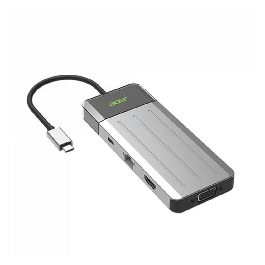 Bộ chuyển đổi 9 trong 1 Acer travel dock ZL.DCK11.005 (từ usb type c sang hdmi + vga + usb3.0 + sd + micro sd + rj45 + pd + 3.5mm) 3 