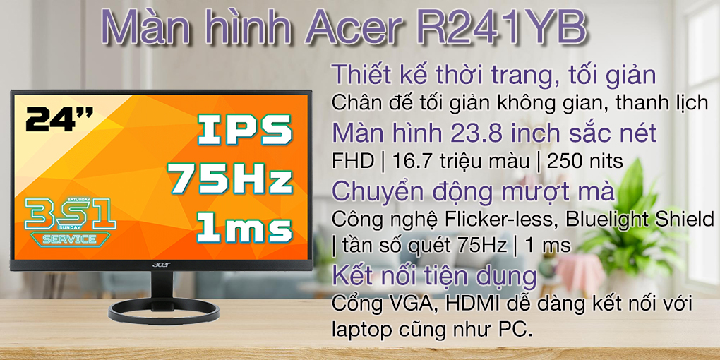 Màn hình Acer R241YB 1