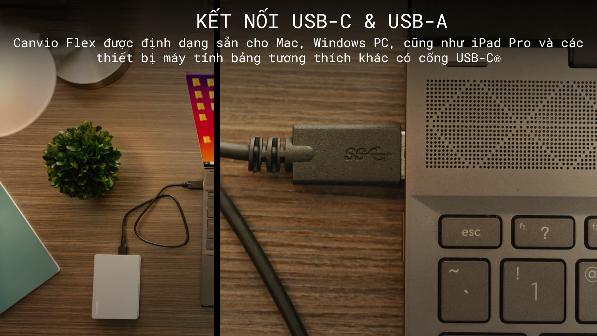 Ổ cứng di động USB 3.2 Gen1 2.5 inch Toshiba Canvio Flex màu bạc