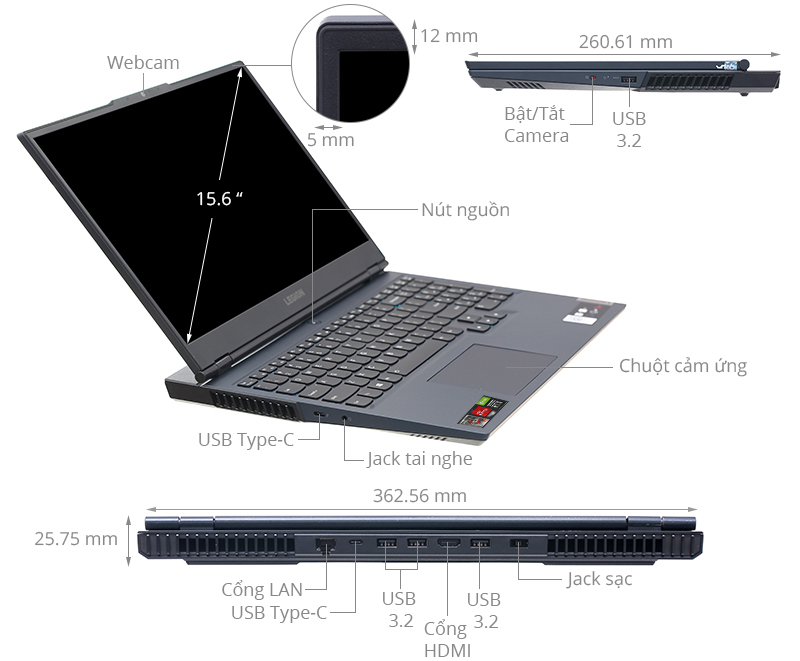 Thêm sp mới Tạo sp tương tự Danh sách sp Xem tại website Hạ xuống Laptop Lenovo Legion 5 15ARH7H