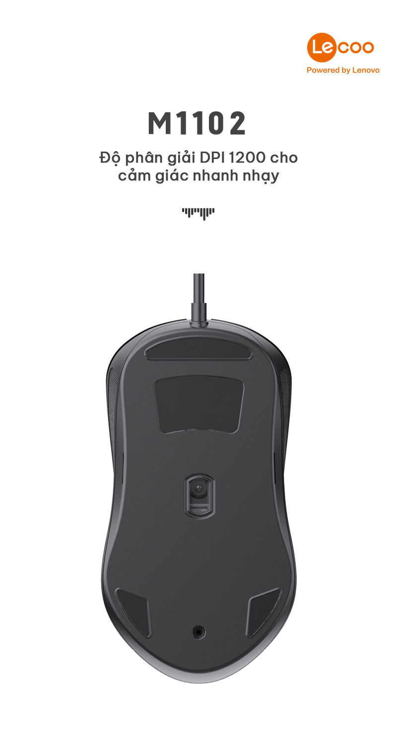 Chuột Lecoo M1102 đen (USB)