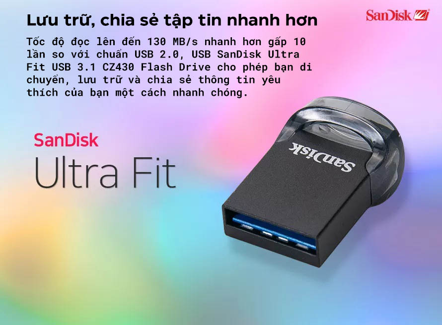 USB SanDisk USB 3.1 SDCZ430-G46 Ultra Fit