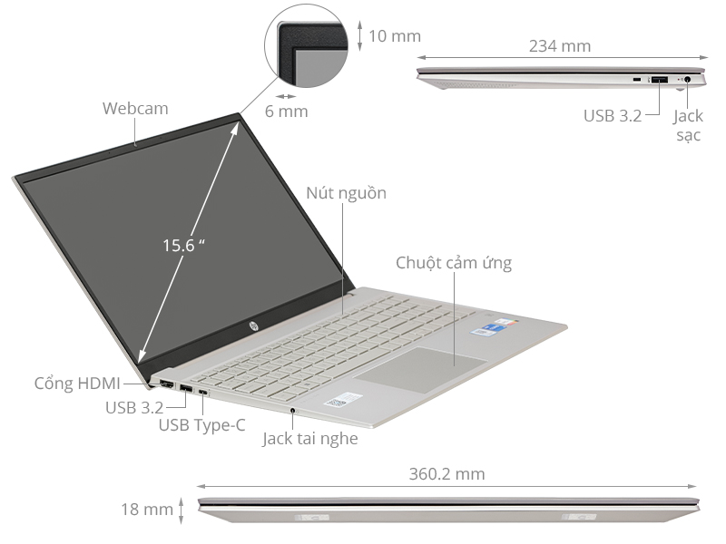 Laptop HP Pavilion 15-eg3091TU (8C5L2PA)