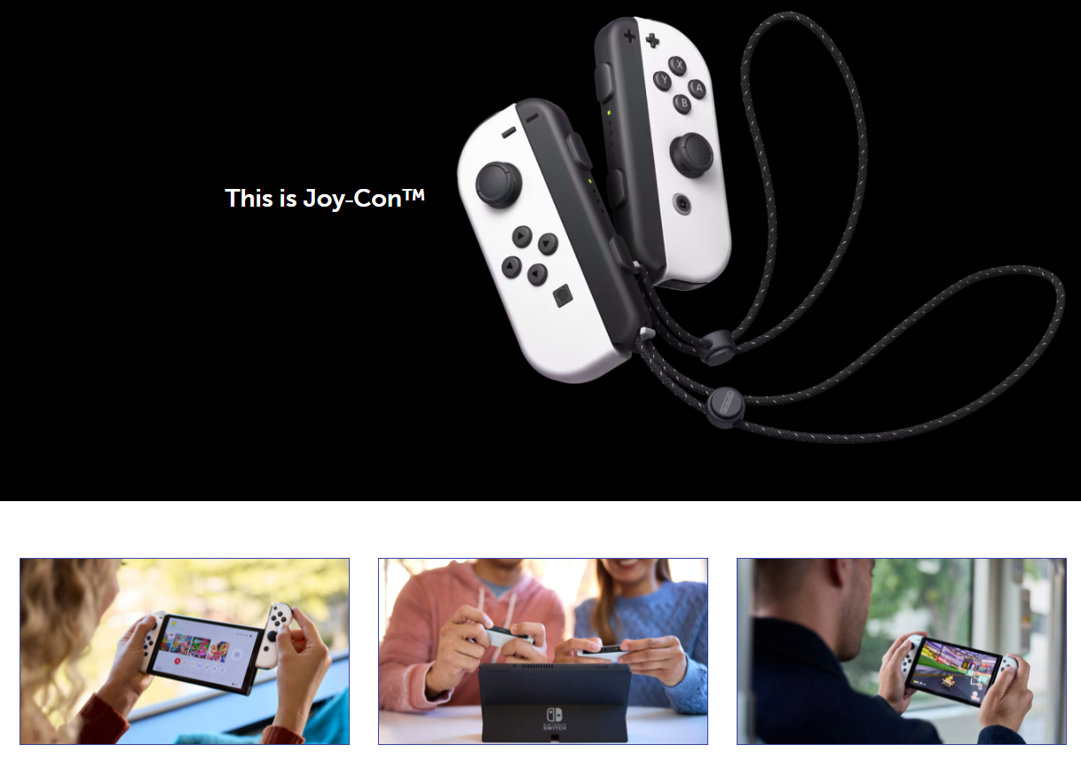 Máy chơi game Nintendo Switch OLED White (Trắng ) tuỳ biến cách chơi với joycon