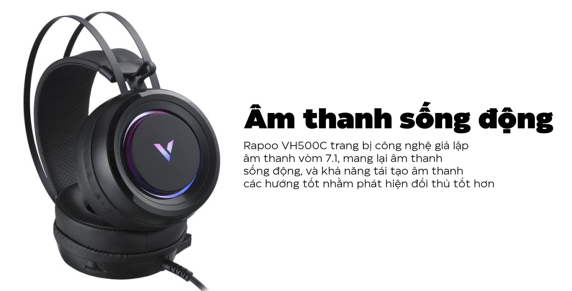 Tai nghe gaming Rapoo VH500C (USB, 7.1 Led RGB)
