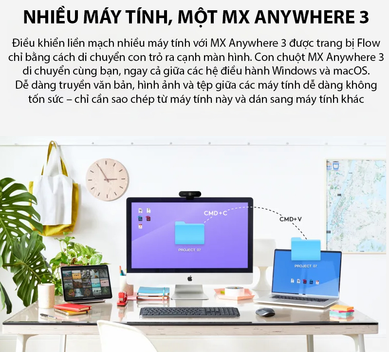 Chuột Logitech MX Anywhere 3 Rose (USB/Wireless/Bluetooth/Hồng/910-005994) 9