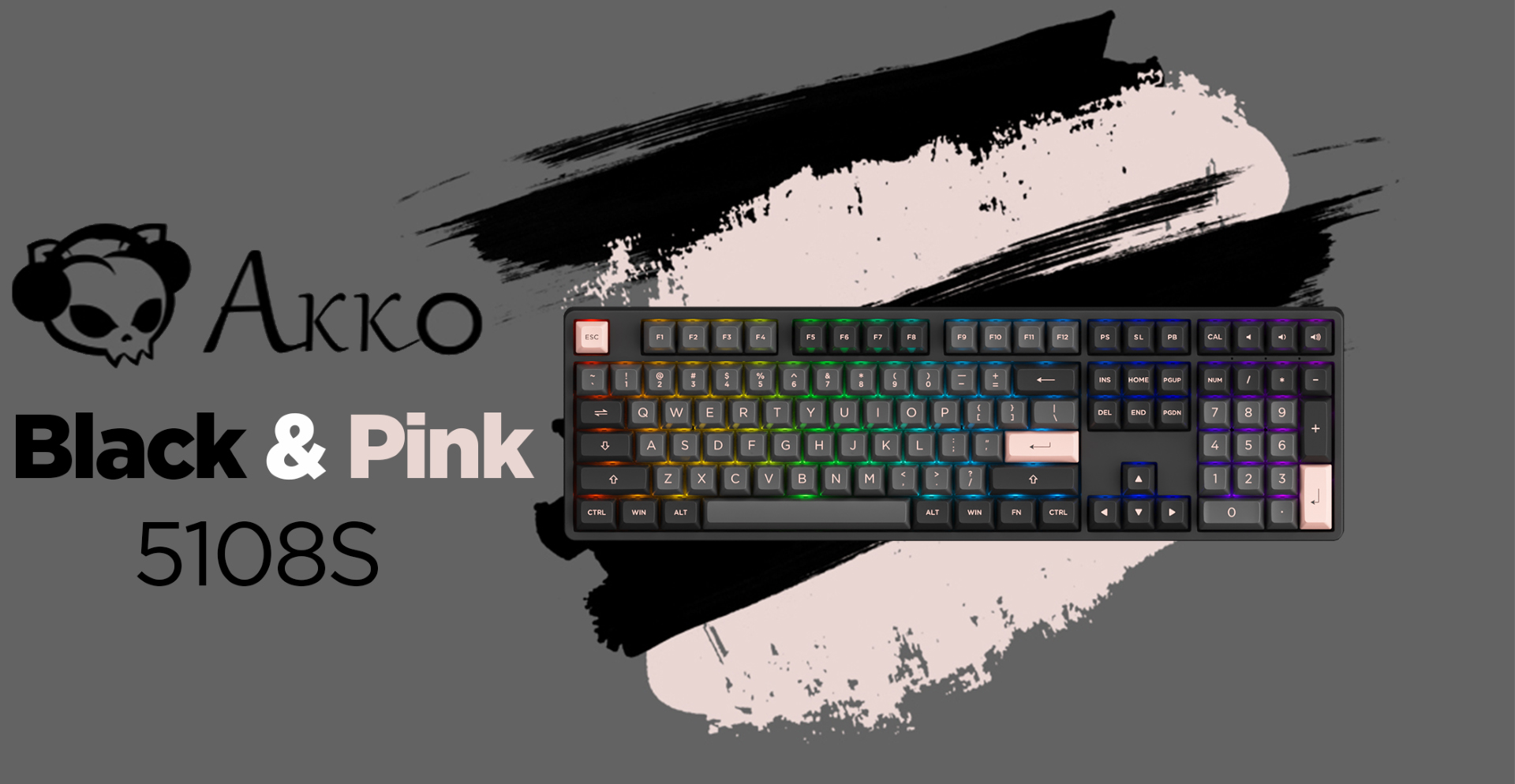 Bàn phím cơ Akko 5108S Black Pink Black sw (Akko CS Jelly/USB/RGB - Bàn phím cơ Akko 5108S Black Pink Black sw là một sản phẩm thú vị và độc đáo nếu bạn đang tìm kiếm bàn phím cơ đáng mua. Với bàn phím này, bạn có thể trải nghiệm hệ thống đèn LED RGB chất lượng cao và phong cách Black Pink Black độc đáo, đẳng cấp. Hãy tận hưởng trải nghiệm tuyệt vời mà bàn phím cơ Akko 5108S Black Pink Black sw mang lại!