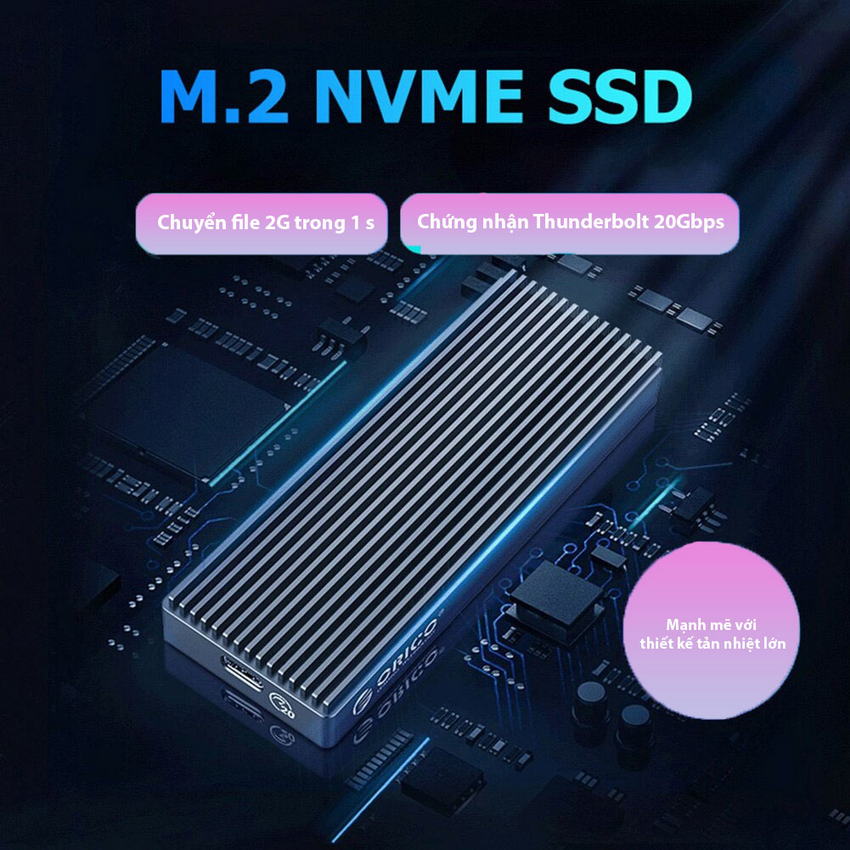 Hộp đựng ổ cứng SSD M2 NVMe ORICO M2PAC3-G20 