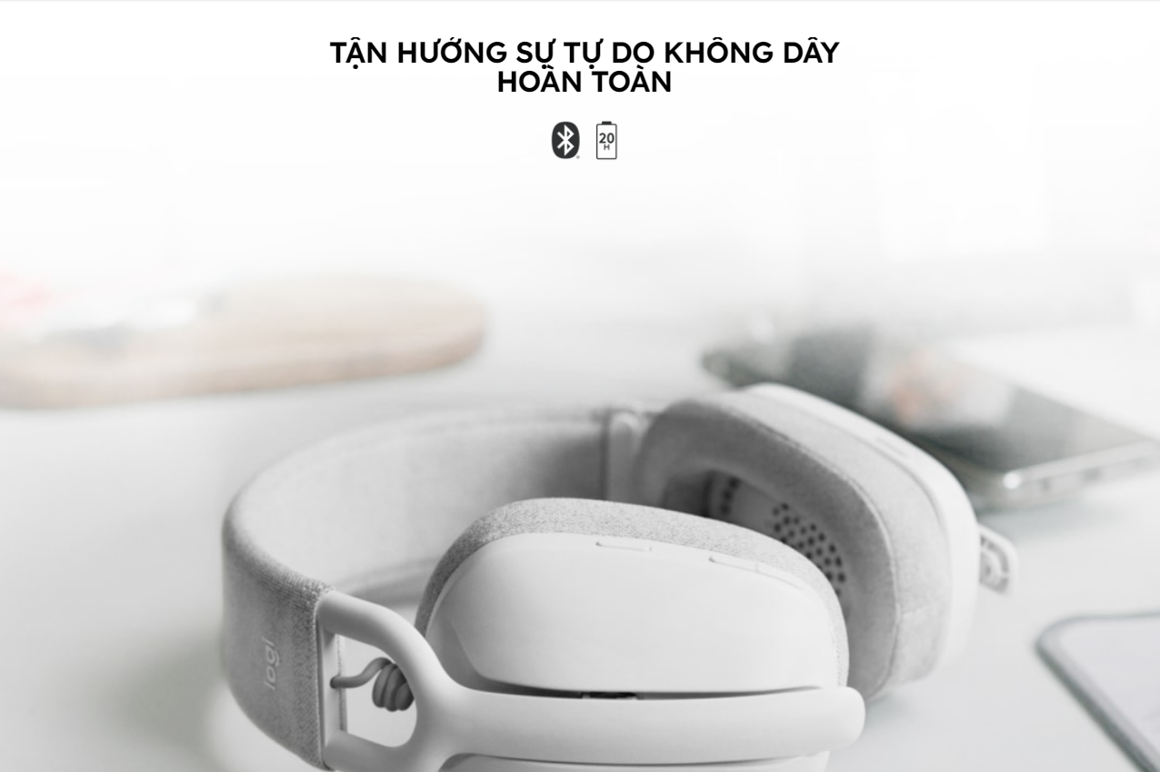 Tai nghe không dây Logitech Zone Vibe 100 (Wireless/Bluetooth 5.2 - Màu Đen) 4