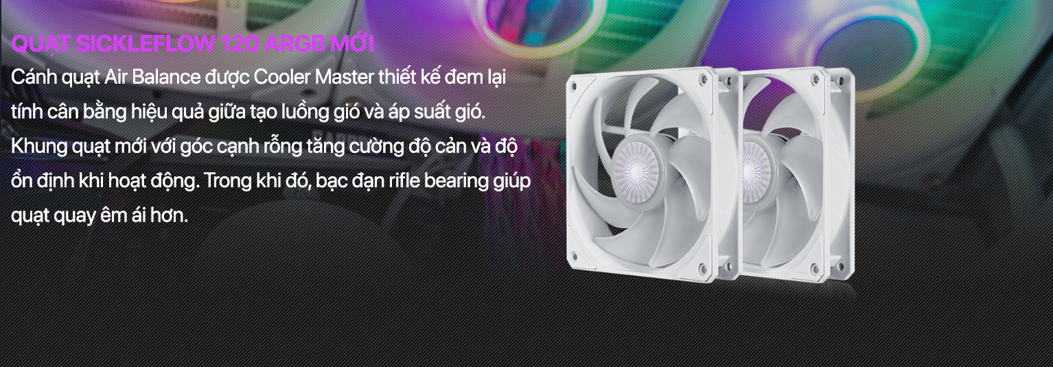 Tản nhiệt nước CPU Cooler Master MasterLiquid ML360L ARGB V2 White Edition (Kèm sẵn Backplate 1700)