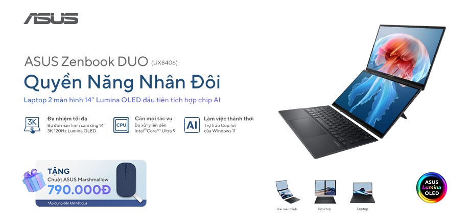 Laptop Asus ZenBook Duo UX8406MA-PZ307W