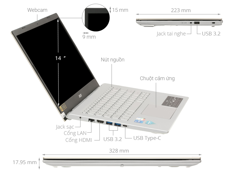 Laptop Acer Aspire A514-54