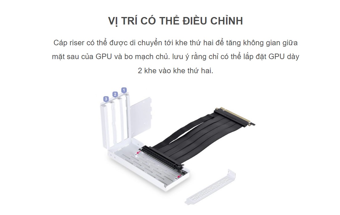 Bộ KIT dựng dọc VGA Lian-Li O11D EVO kèm dây Riser 4.0 - Màu đen