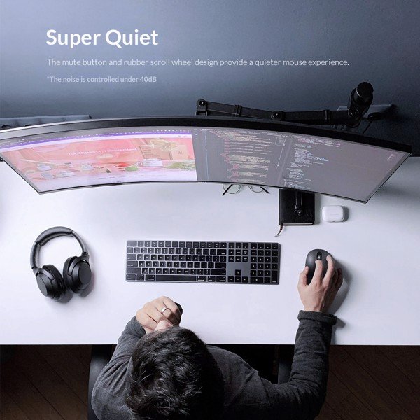 Chuột Không dây Orico WDM-V2C (USB/trắng) 2
