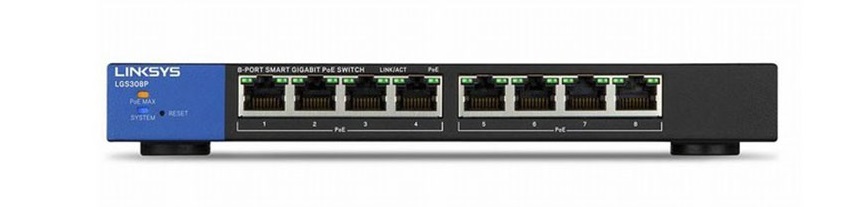 Switch Linksys LGS308P -Smart Gigabit POE (8 Port 10/100/1000 ảnh 1