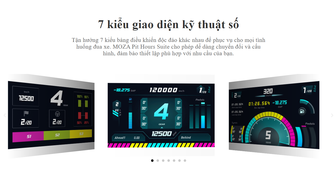 Bảng hiển thị kỹ thuật số Moza RM Digital Dashboard 78