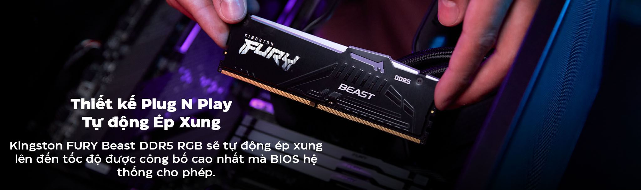 Ram Desktop Kingston Fury Beast RGB DDR5