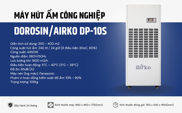 Máy hút ẩm Airko DP-10S Ảnh 4