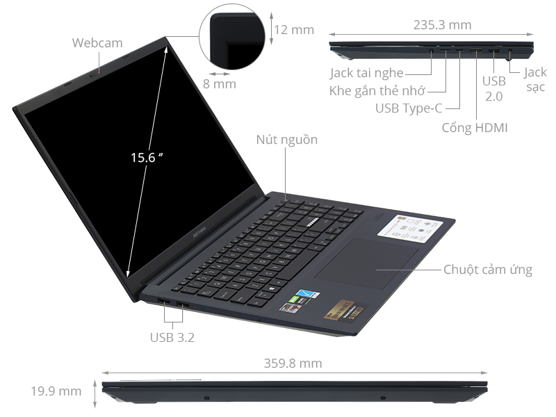 Laptop Asus VivoBook M3500QC