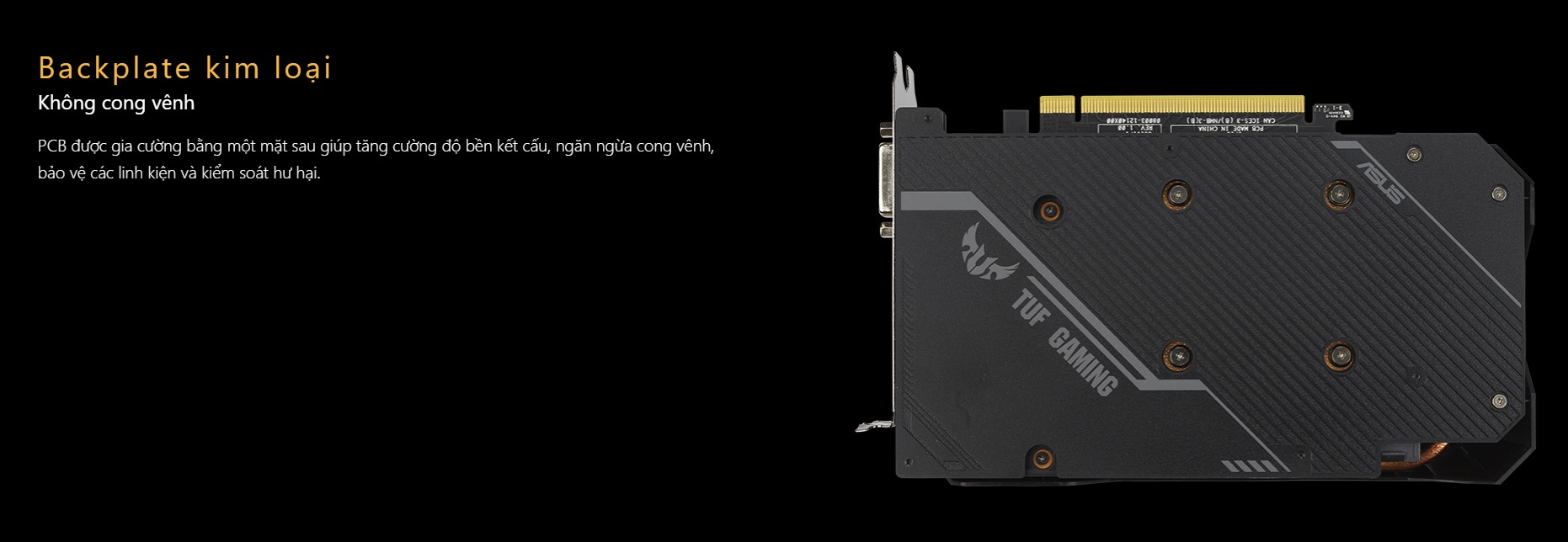 Card màn hình ASUS TUF GTX 1660 Super-6G GAMING (6GB GDDR6, 192-bit, DVI+HDMI+DP, 1x8-pin)