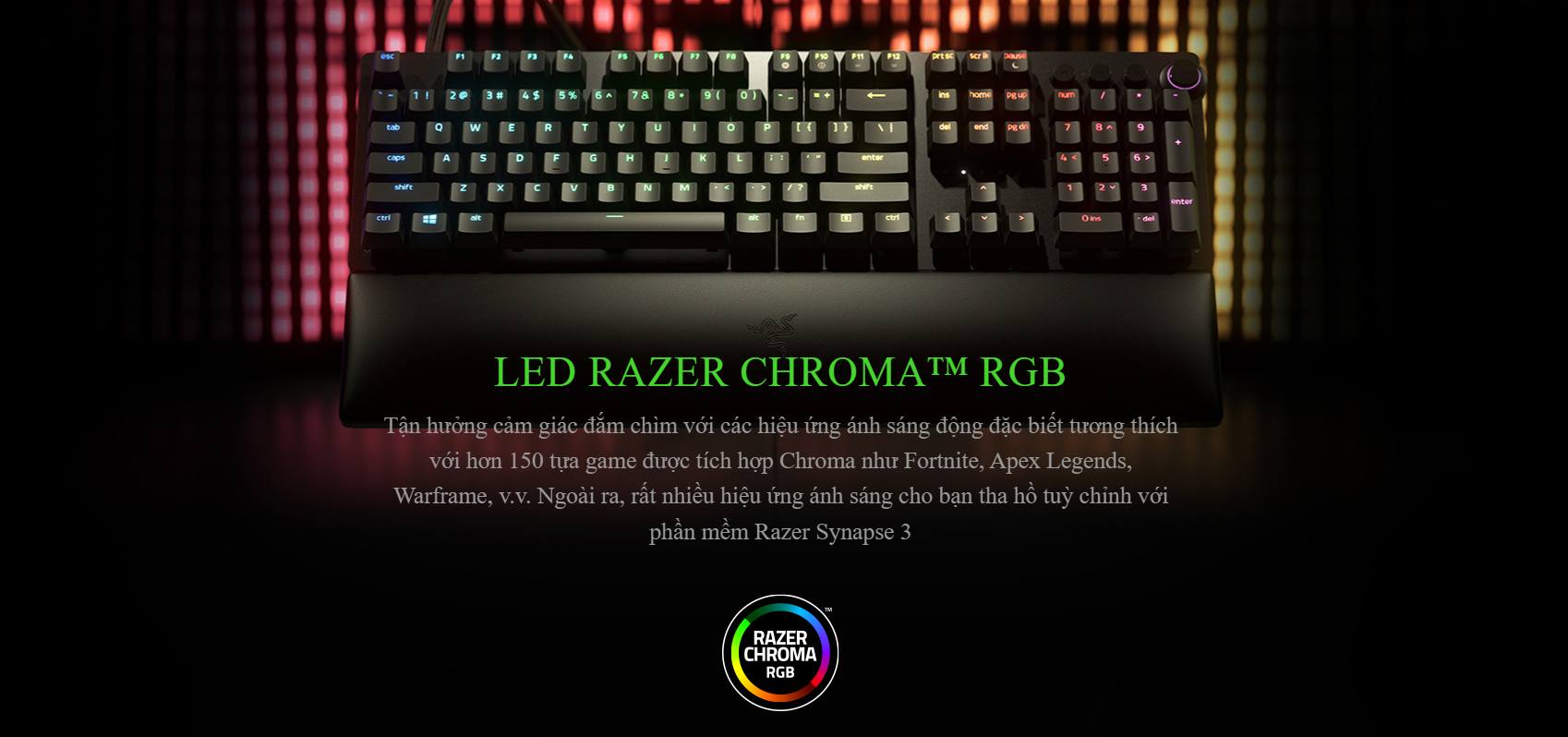 Bàn phím Razer Huntsman V2 Analog (USB/RGB/Đen)(RZ03-03610100-R3M1) 6