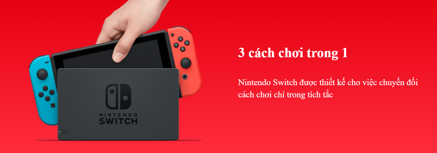 Máy chơi game Nintendo Switch With Gray Joy‑Con bền đẹp, hàng chính hãng