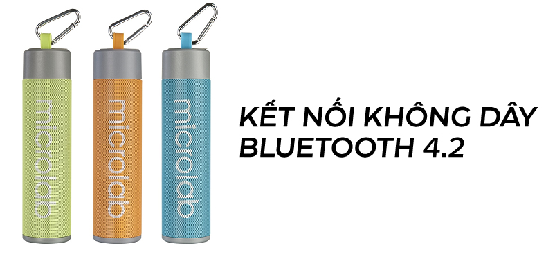 Loa Bluetooth Microlab MD118 (Kiêm pin sự phòng + đèn pin)