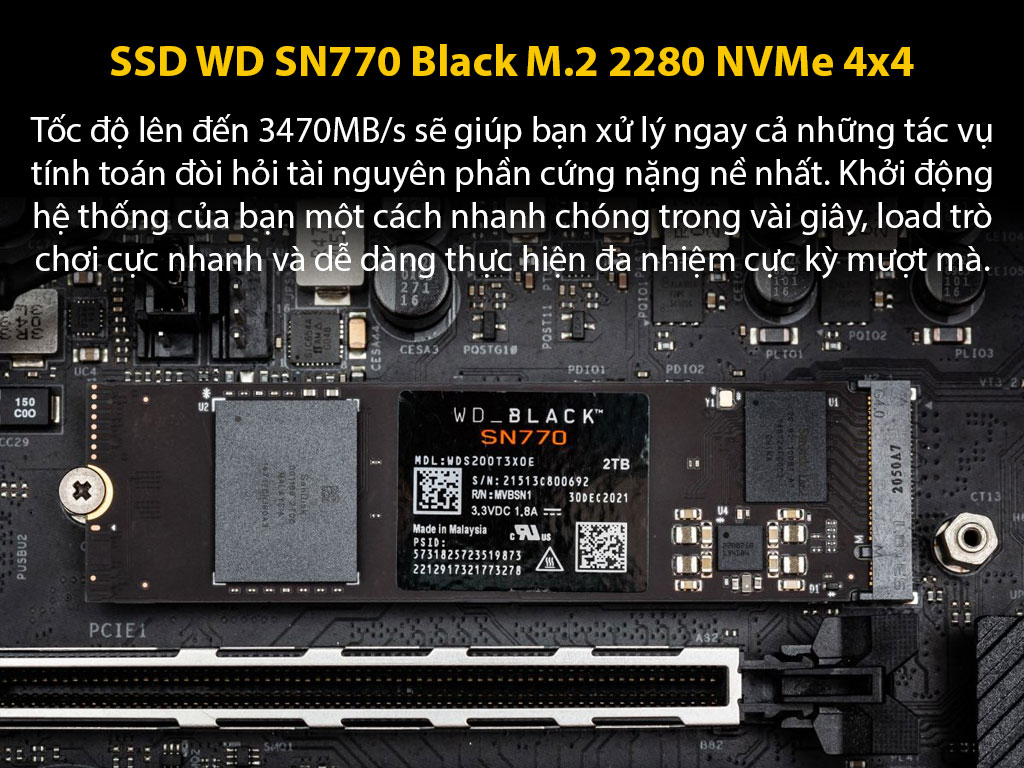 Ổ cứng SSD WD SN770 Black M.2 2280 NVMe 4x4