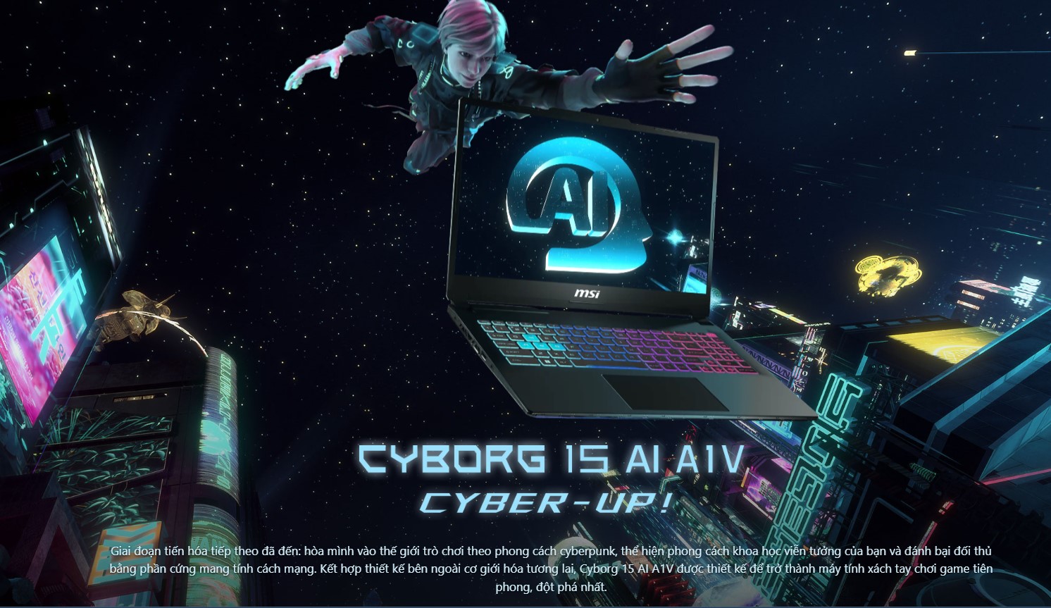 Laptop MSI Gaming Cyborg 15 AI (A1VEK-053VN) 