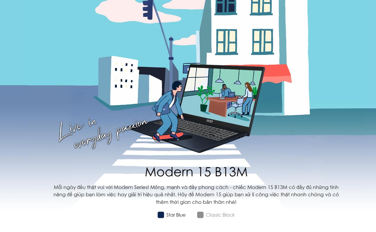Laptop MSI Modern 15 (B12MO-628VN)