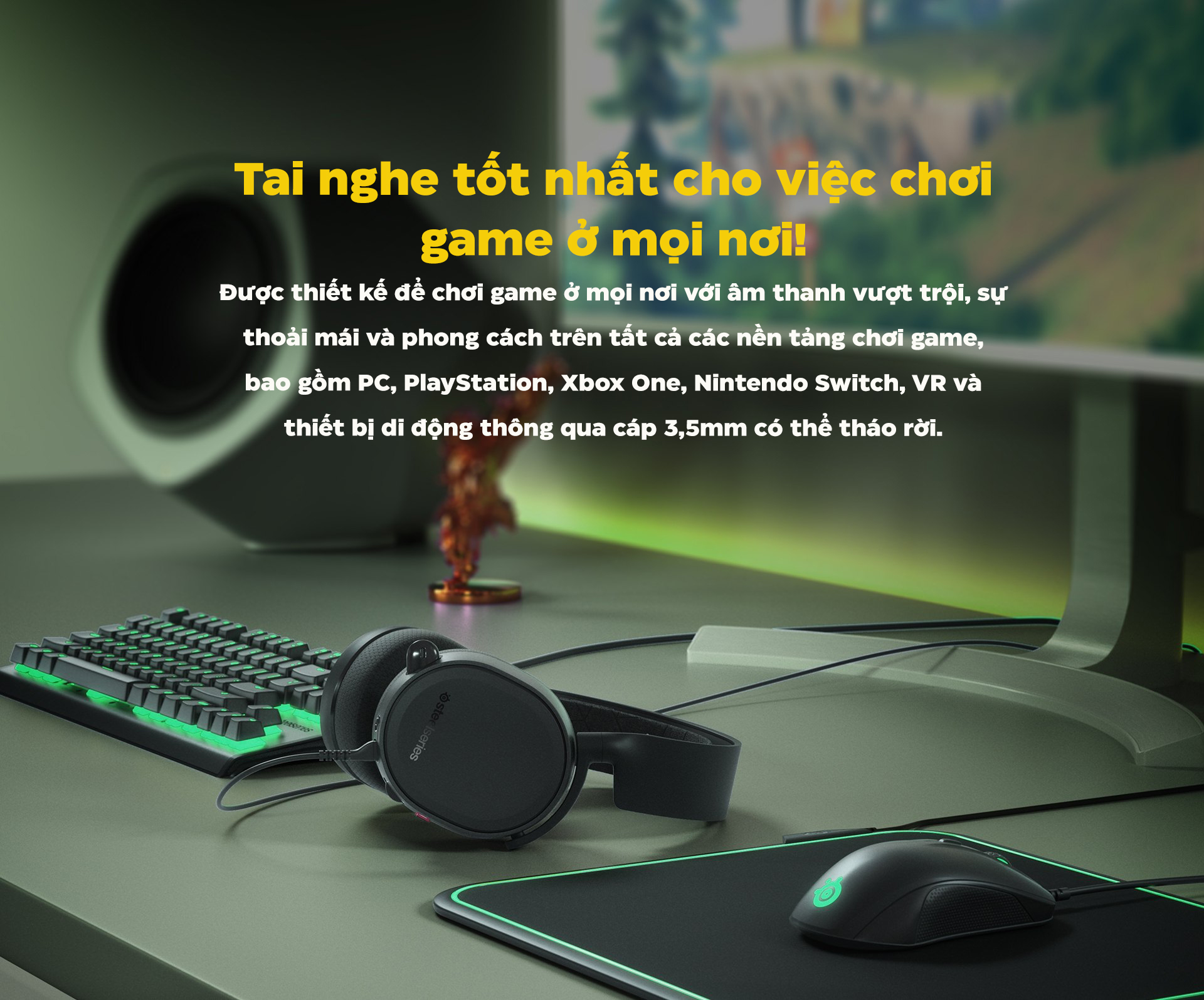 Tai nghe SteelSeries Arctis 3 Edition White 61506 1