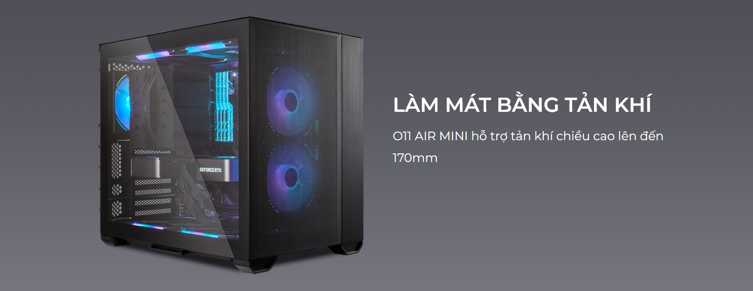 Vỏ Case LIAN-LI PC-O11 Dynamic Mini Air Black (Mini Tower / Màu Đen) 