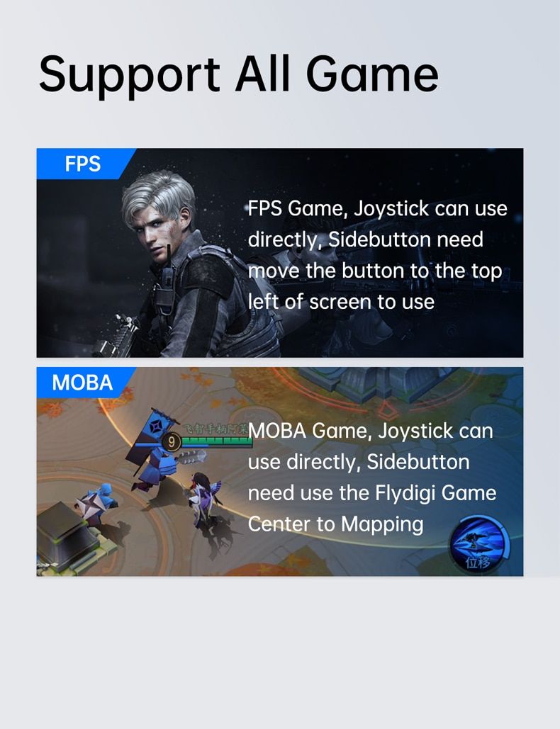 Tay cầm chơi game không dây Flydigi G1 Joyone cho điện thoại và máy tính bảng (ipad) (Android , iOS) 4