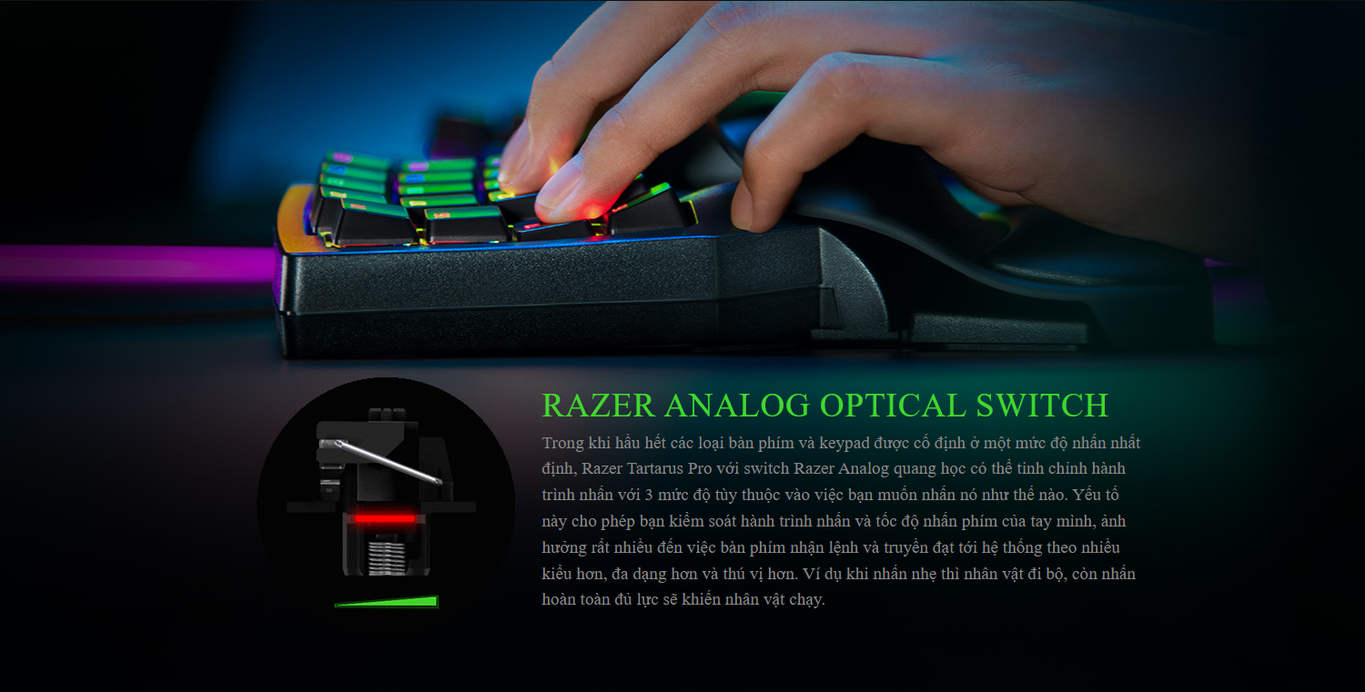 Bàn phím cơ Razer Tartarus Pro Analog Optical Gaming Keypad RGB Chroma Black (RZ07-03110100-R3M1) 2