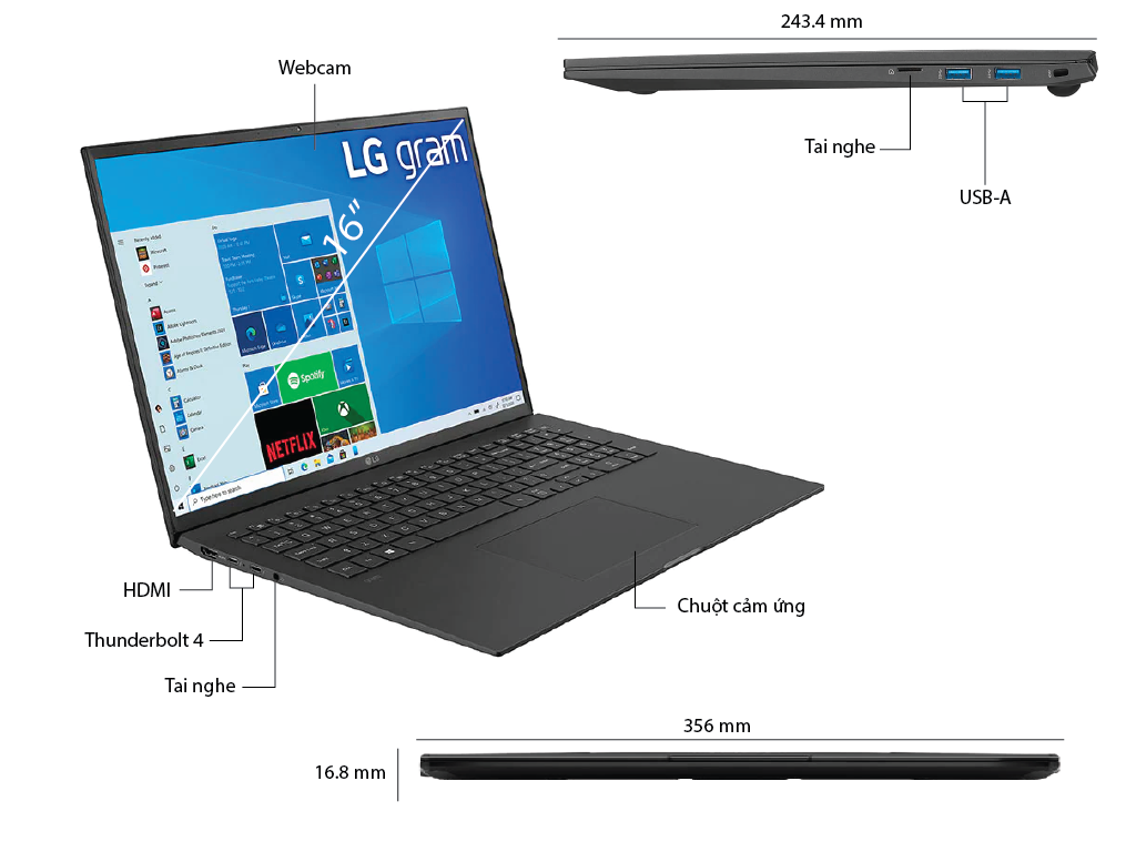 Laptop LG Gram 16Z90P