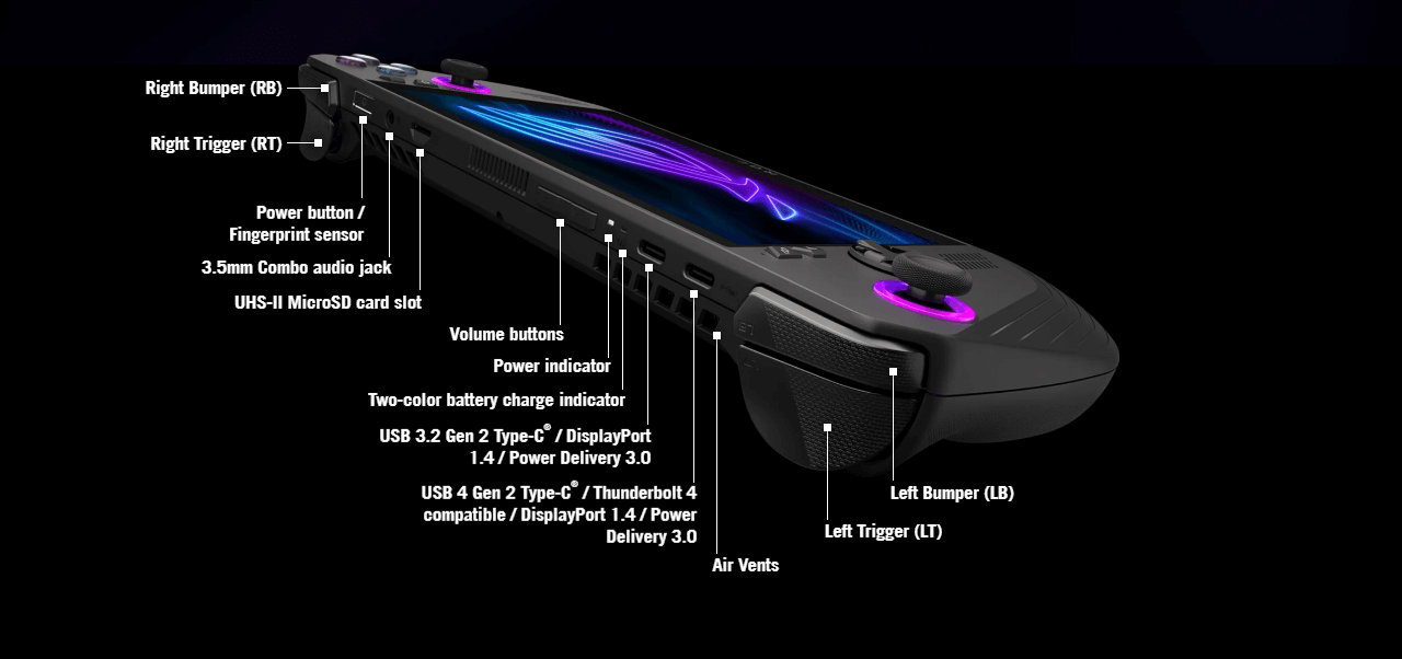 Máy chơi game cầm tay Asus ROG Ally X - 1TB AMD Ryzen Z1 Extreme 30