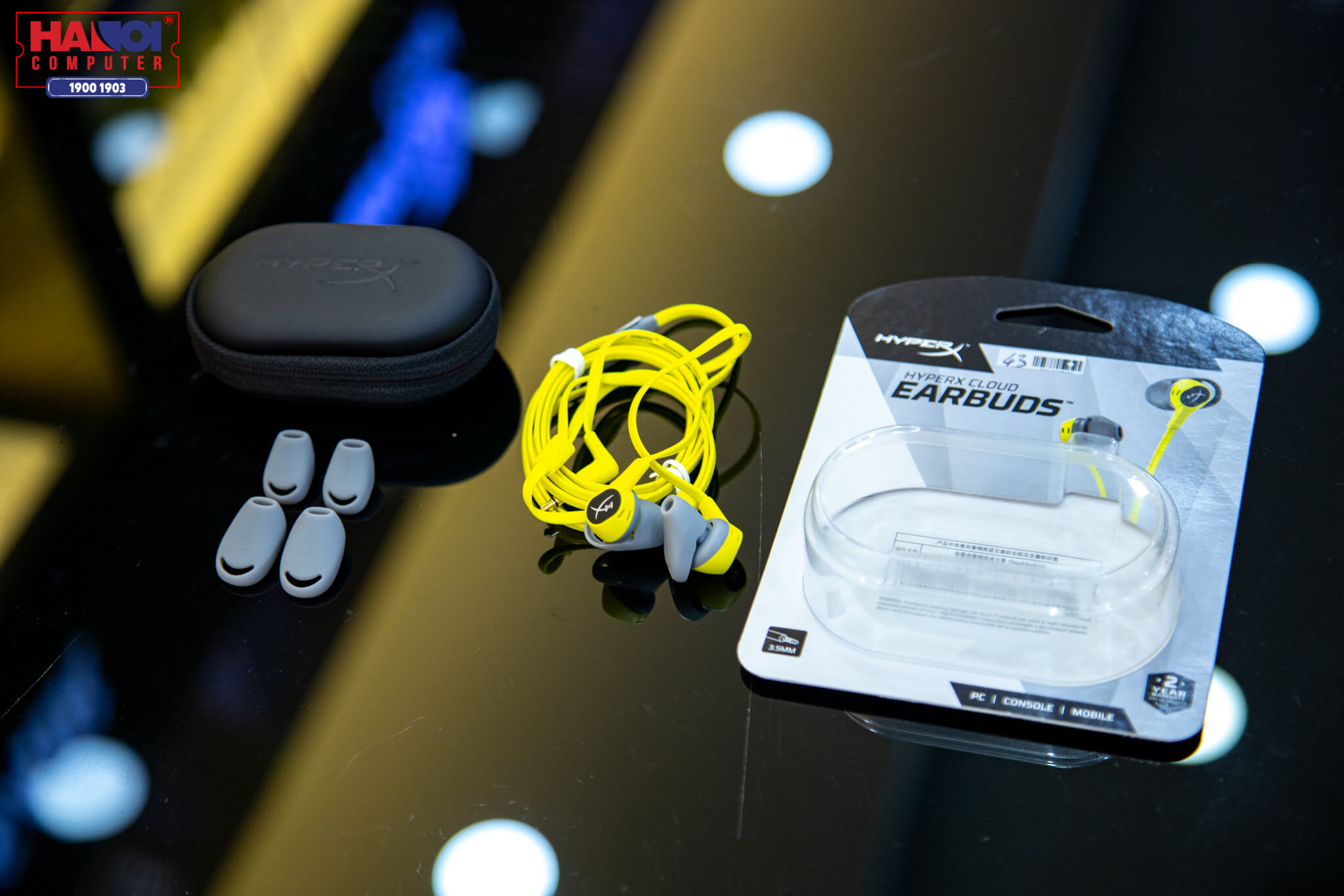 hyperx cloud earbuds yellow