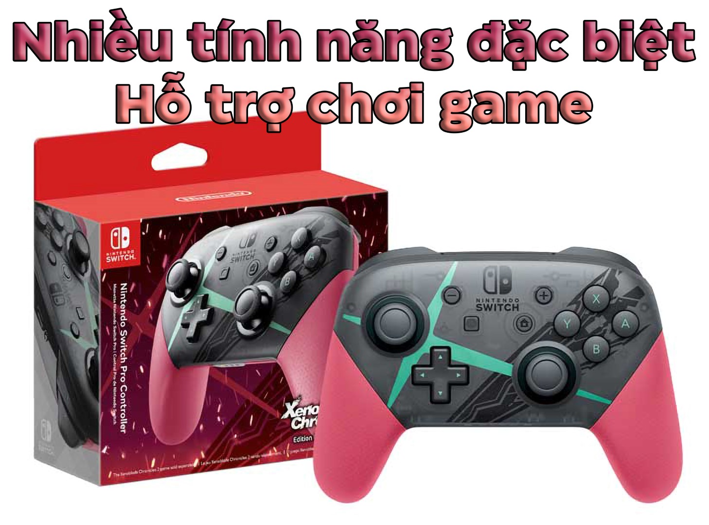 Tay cầm chơi game không dây Nintendo Switch Pro Controller - Xenoblade Chronicles 2