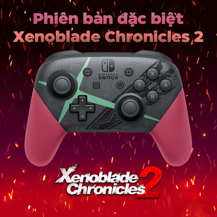 Tay cầm chơi game không dây Nintendo Switch Pro Controller - Xenoblade Chronicles 2