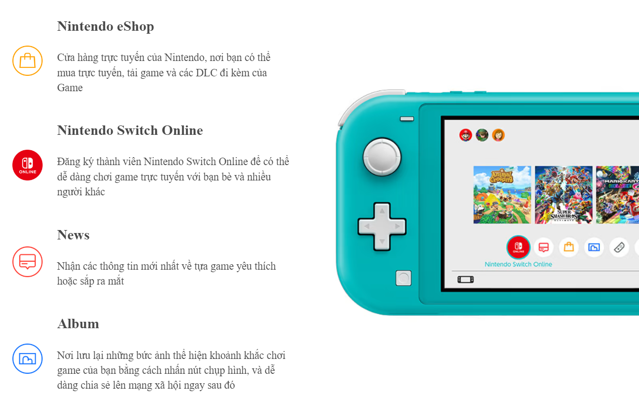 Máy chơi game Nintendo Switch Lite - Blue - Màu xanh blue 5