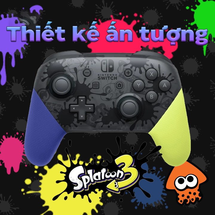Tay cầm chơi game không dây Nintendo Switch Pro Controller - Splatoon 3