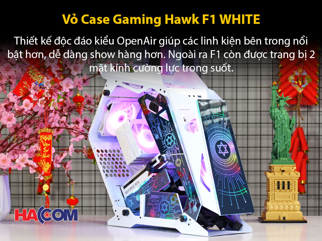 Vỏ Case Gaming Hawk F1 WHITE