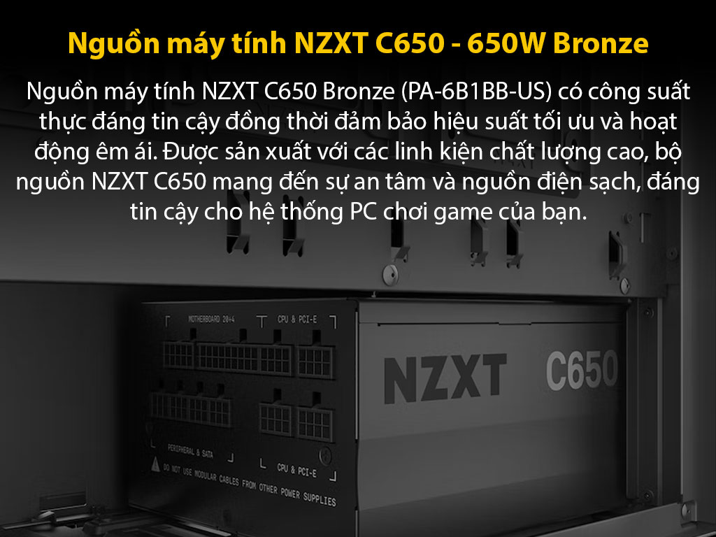 Nguồn máy tính NZXT C650 - 650W Bronze