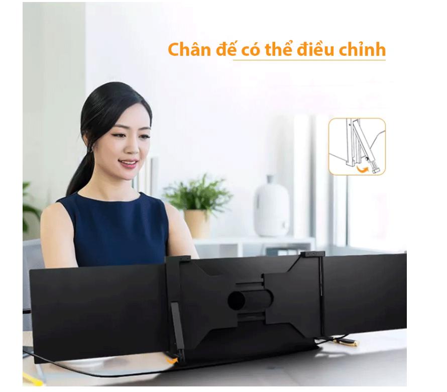 Bộ 02 màn hình 14 inch mở rộng cho laptop E-Tech S400 - Full HD (PKLT010) 3