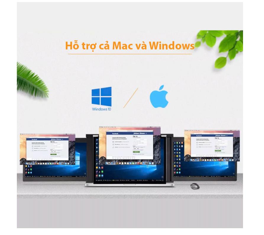 Bộ 02 màn hình 14 inch mở rộng cho laptop E-Tech S400 - Full HD (PKLT010) 4